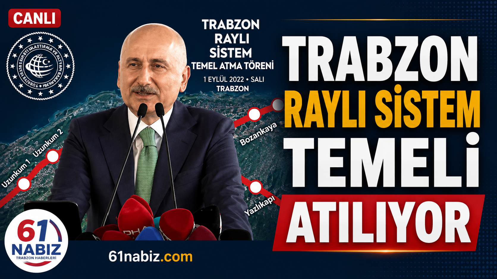 Trabzon Raylı Sistem Projesinde Tarihi Adım: Temel Atılıyor