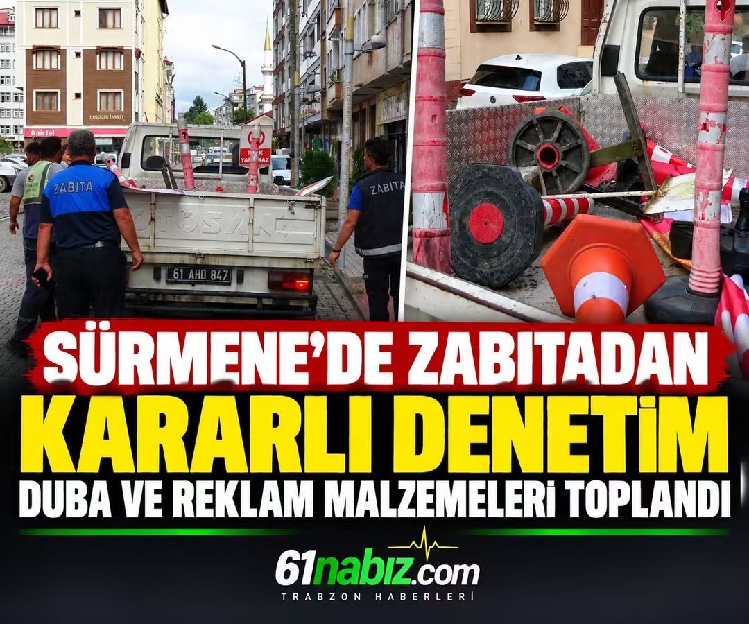SÜRMENE’DE ZABITA DENETİMİNDE GERGİNLİK: KALDIRIMLAR BOŞALTILIRKEN ARBEDE ÇIKTI