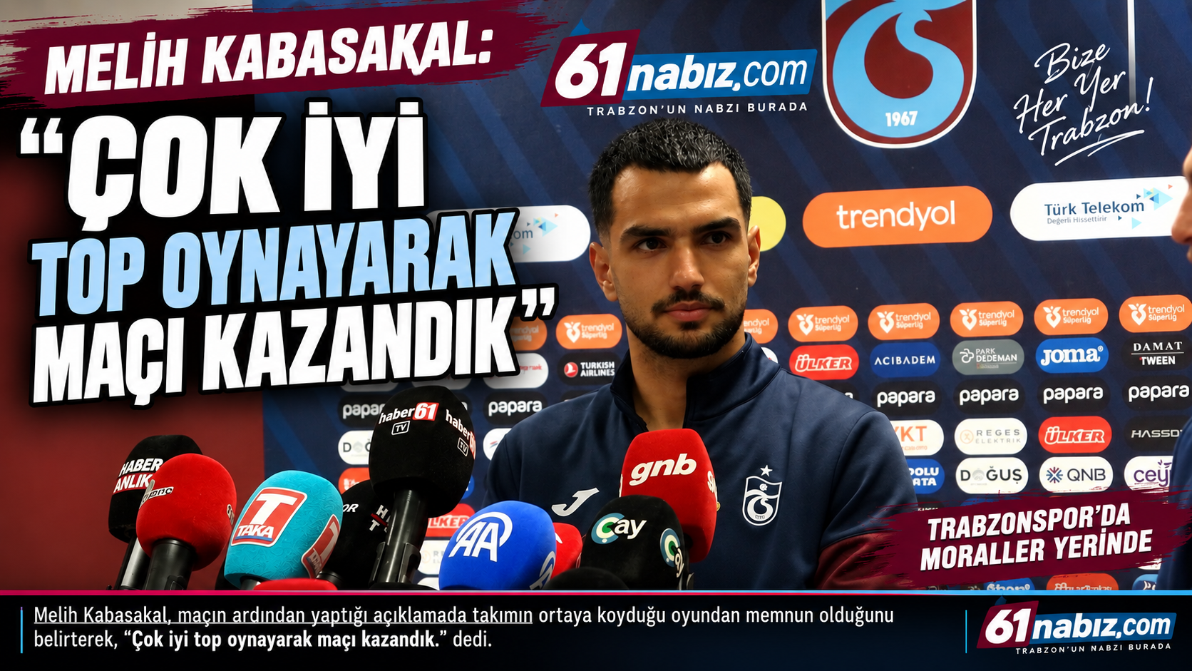 Melih Kabasakal: Çok iyi top oynayarak maçı kazandık